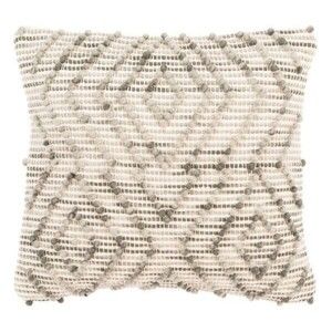 Safavieh Adalia Pillow 20x20 Cozy Boho‎ Chic Grey Wool Cotton Blend PLS120D-2020